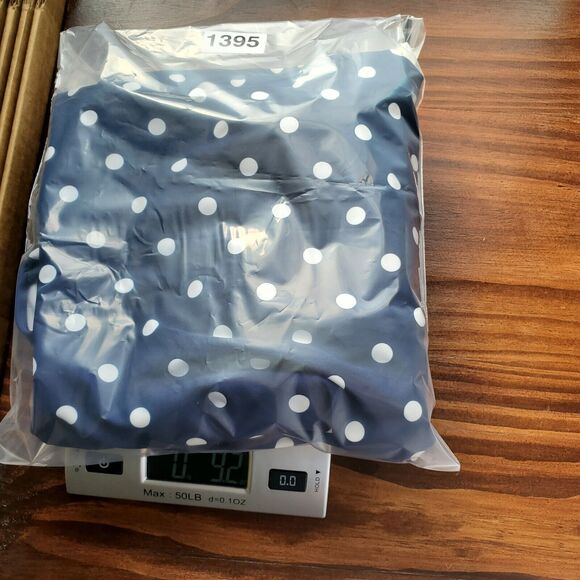 Lands End Swimsuit One Piece Womens XL 18 Navy Polka dot full coverage modest - Picture 7 of 8